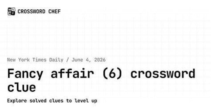 Evening affair Crossword Clue