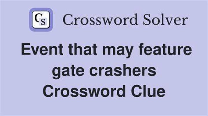 Event that usually has gate crashers? Crossword Clue