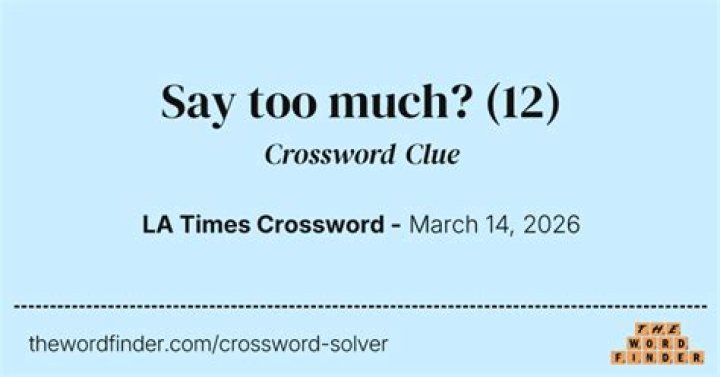 Exercise too much, say Crossword Clue
