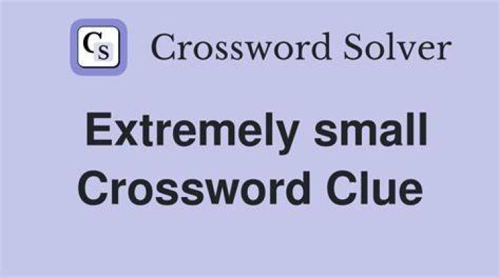 Extremely small Crossword Clue