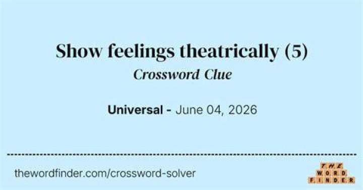 Faint theatrically Crossword Clue