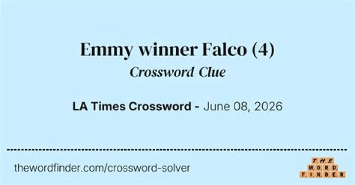 Falco with four Emmys Crossword Clue