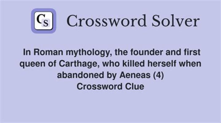 First queen of Carthage Crossword Clue