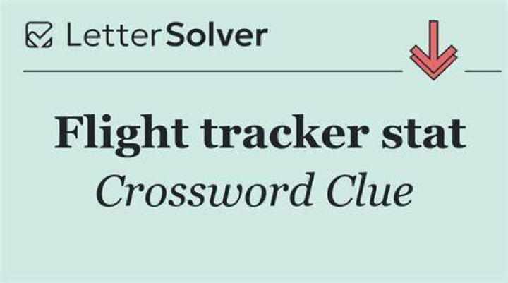 Flight tracker info Crossword Clue