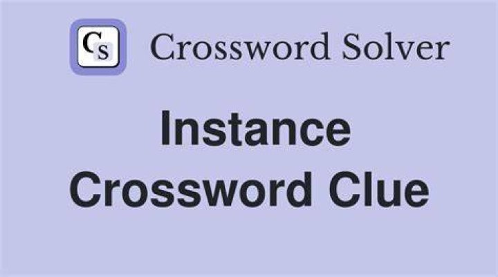 For instance Crossword Clue
