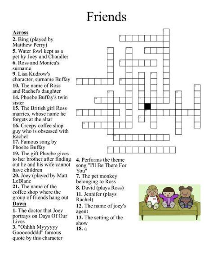 Friends Crossword Clue