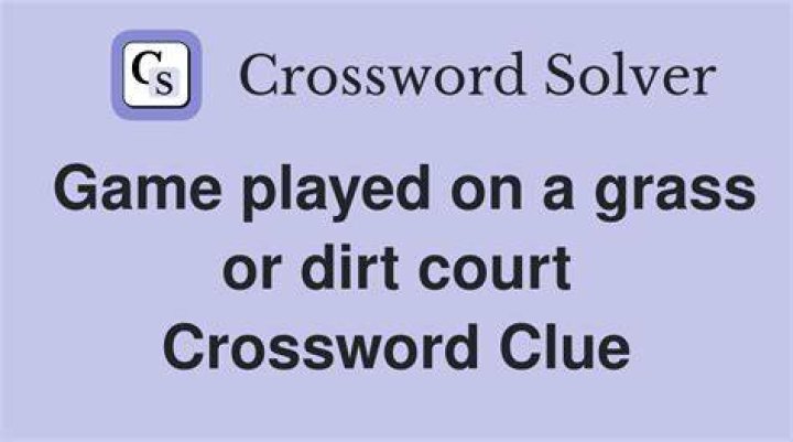 Game played on a dirt court Crossword Clue