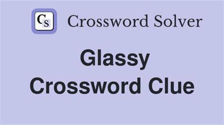 Glassy square? Crossword Clue