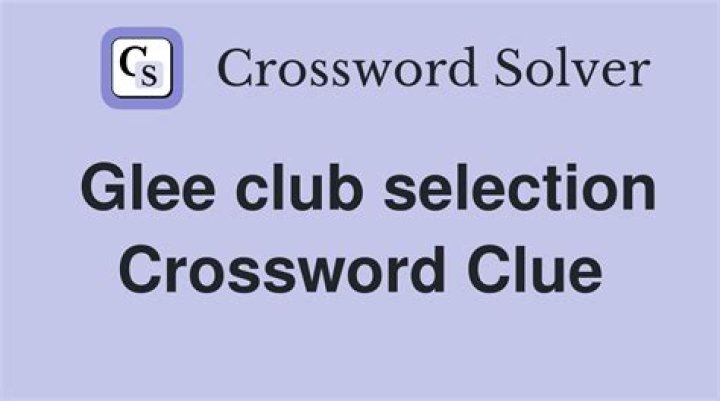 Glee club member Crossword Clue