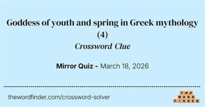 Goddess of spring Crossword Clue