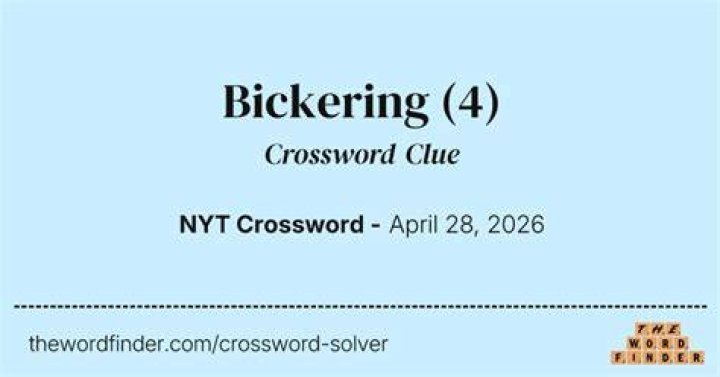Going ___ (bickering) Crossword Clue