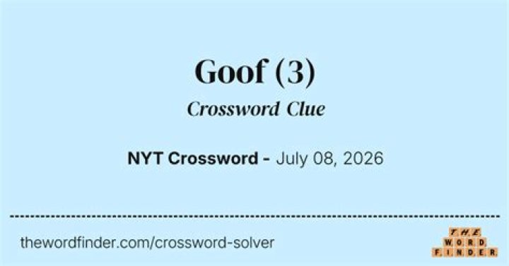 Goof (around) Crossword Clue