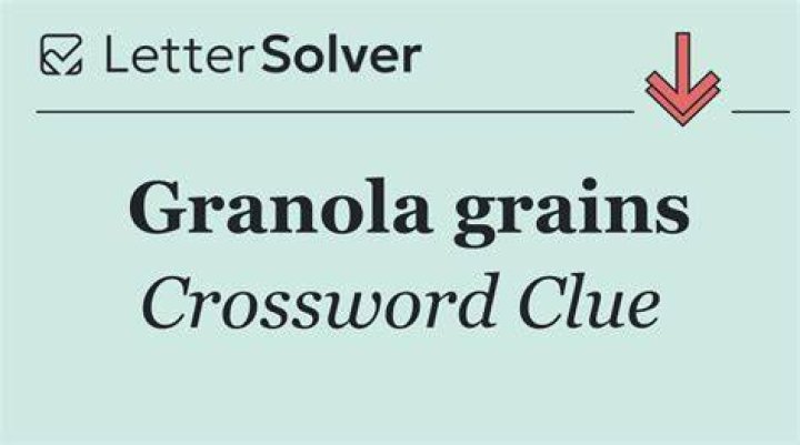 Granola bit Crossword Clue