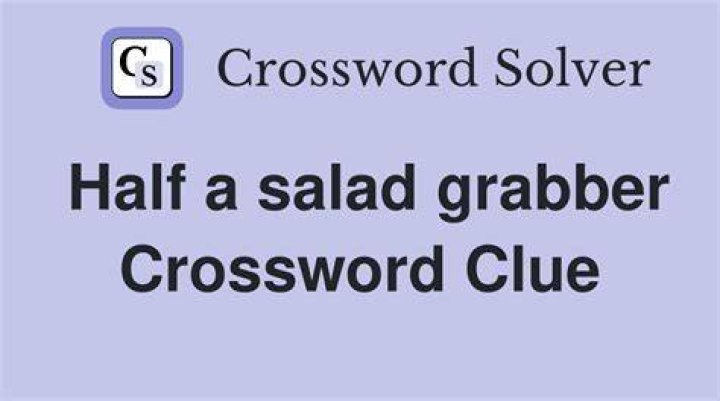 Half of a salad bar implement Crossword Clue