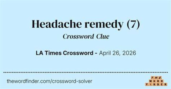 Headache Crossword Clue