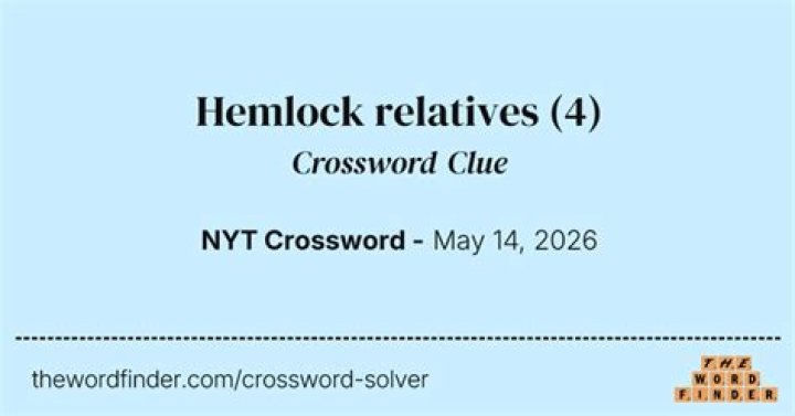 Hemlock relative Crossword Clue