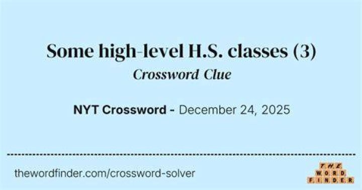 High-level classes Crossword Clue