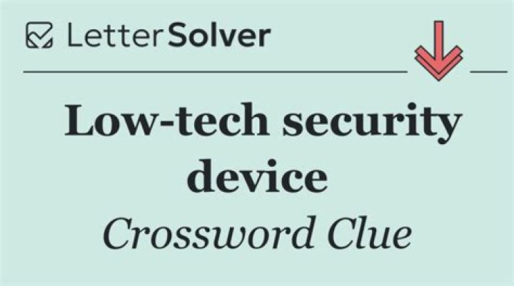 High-tech security device Crossword Clue