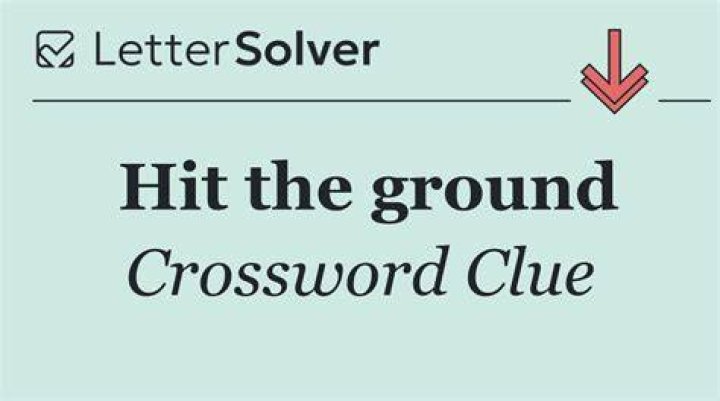Hit the ground Crossword Clue