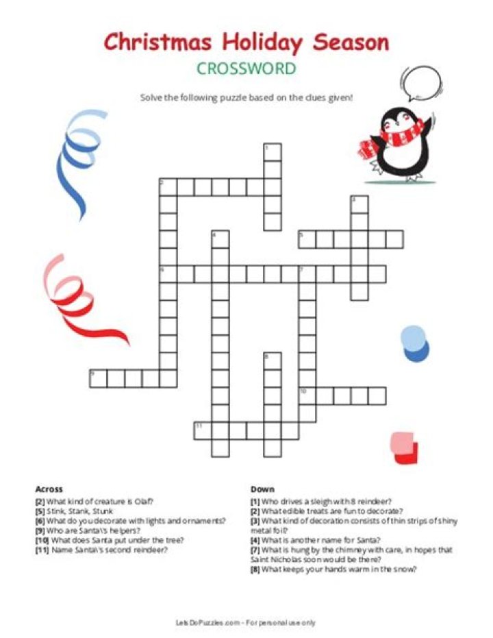 Holiday season feeling Crossword Clue
