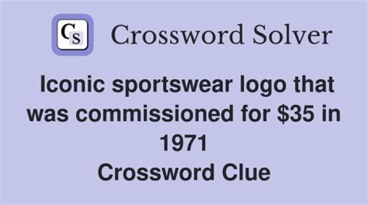 Iconic sportswear logo that was commissioned for $35 in 1971 Crossword Clue