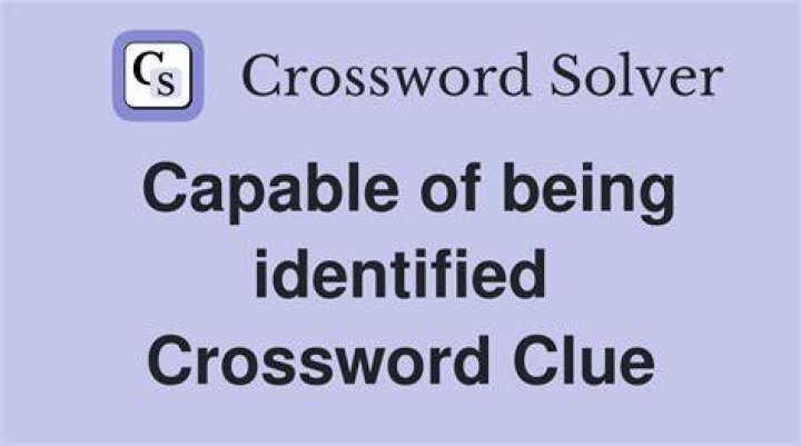 Identified, in Ipswich Crossword Clue