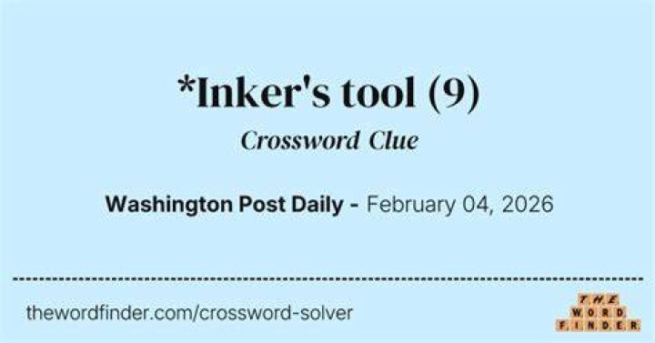 Inker’s artwork Crossword Clue