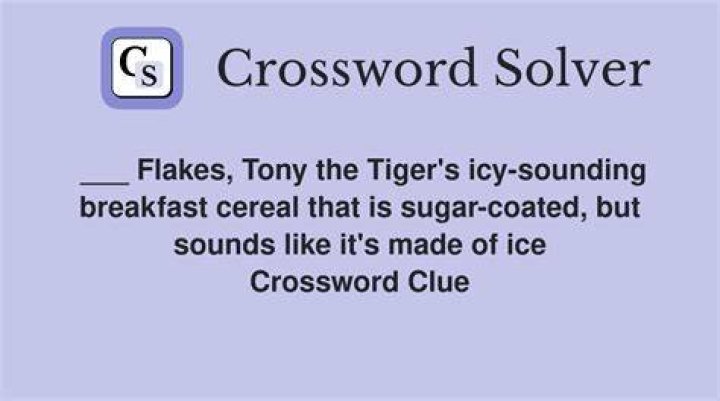 It’s icy and coated with salt Crossword Clue