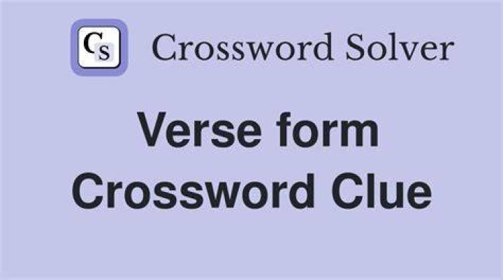 Italian verse form Crossword Clue