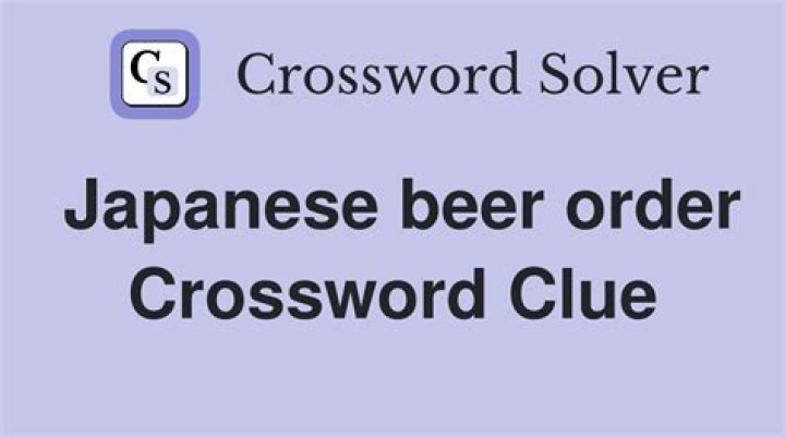 Japanese beer Crossword Clue