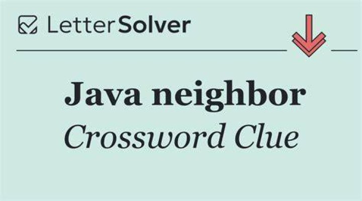 Java neighbor Crossword Clue