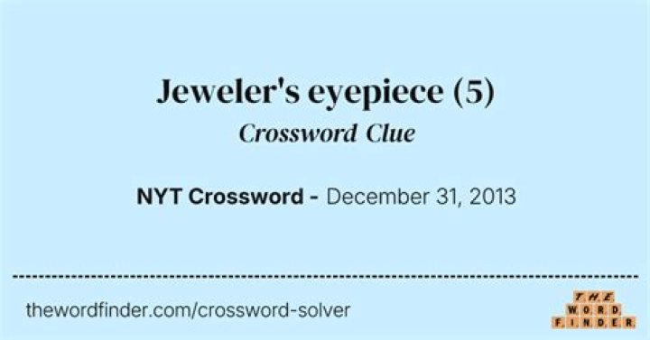 Jeweler’s eyepiece Crossword Clue