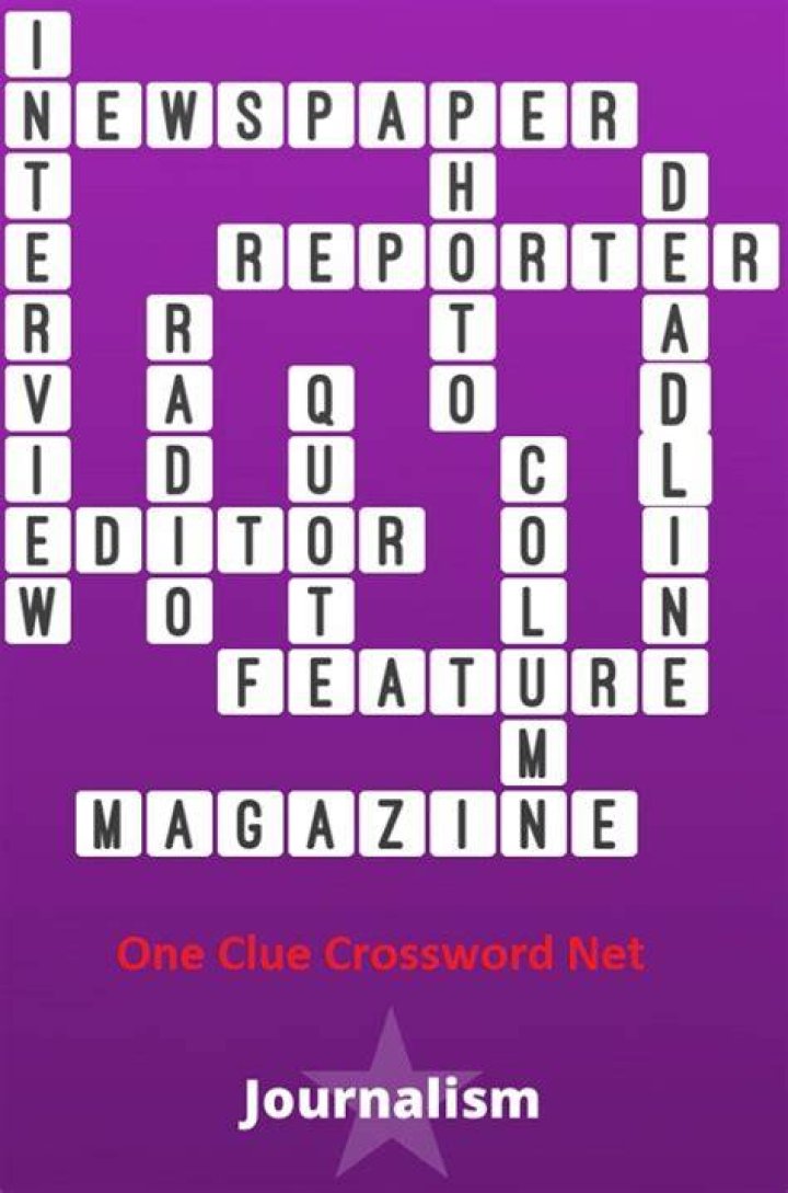 Journalism Crossword Clue
