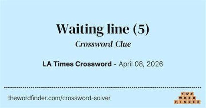 Just waiting around Crossword Clue