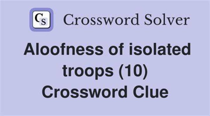 Keeping isolated Crossword Clue