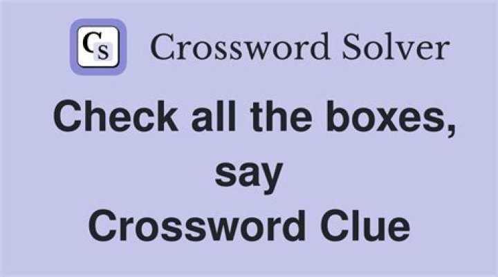 Kind of list with check boxes Crossword Clue