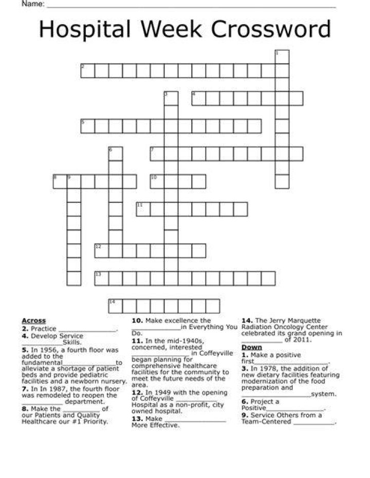 Kind of system in a hospital Crossword Clue