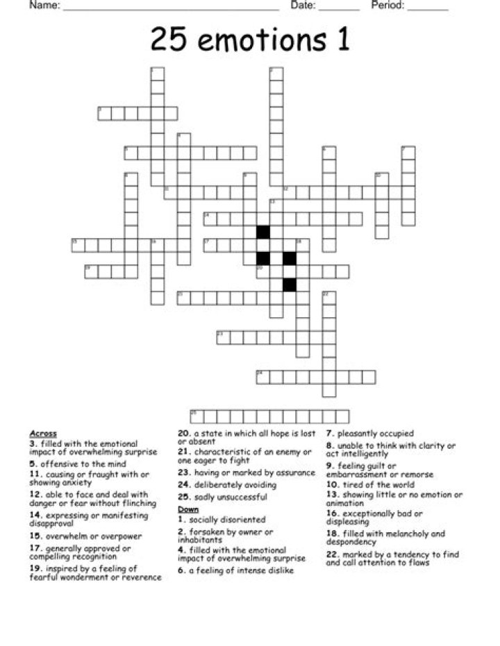 Lacking any emotion Crossword Clue