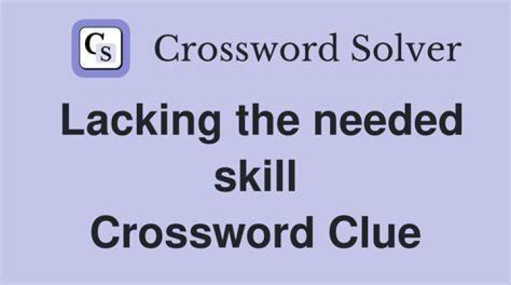 Lacking the resources Crossword Clue