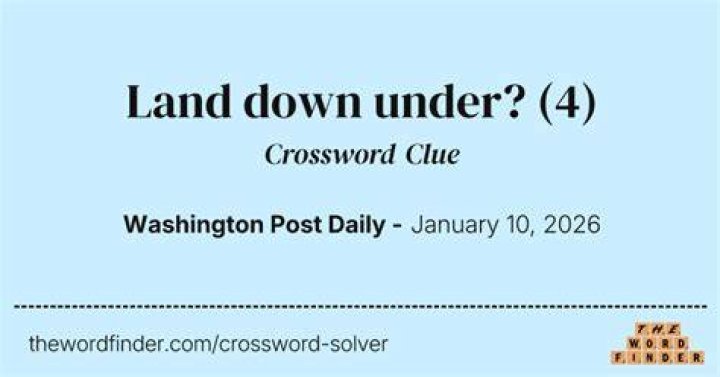 Land down under? Crossword Clue
