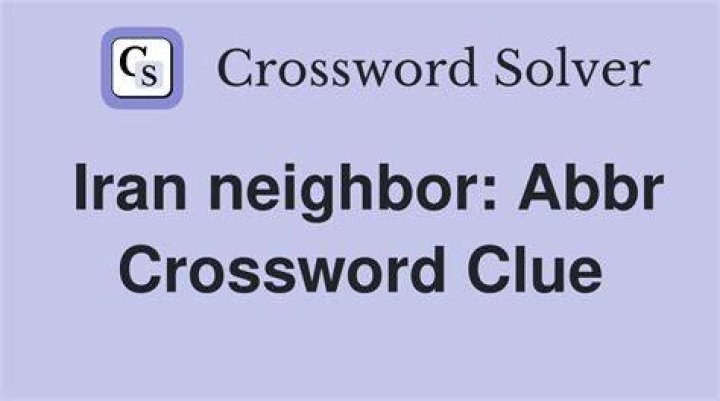 Land east of Iran: Abbr. Crossword Clue