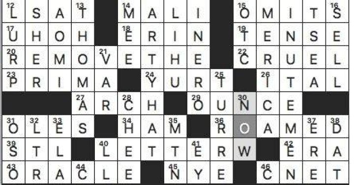 Leader typically appearing shirtless in “S.N.L.” parodies Crossword Clue
