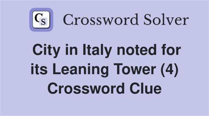 Leaning Tower city Crossword Clue