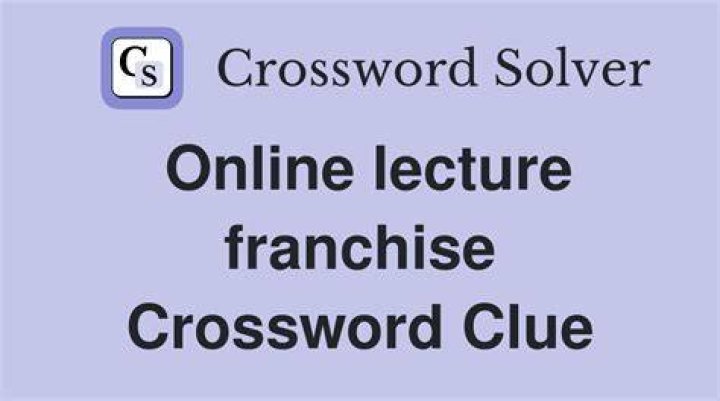 Lecture alternative Crossword Clue