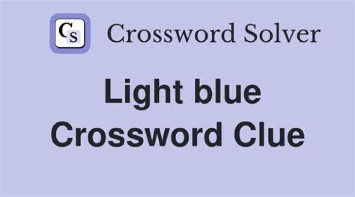 Light blue Crossword Clue