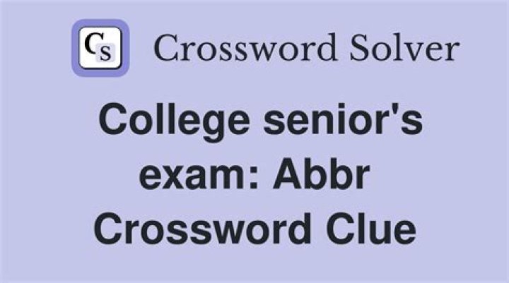 Like a senior year Crossword Clue