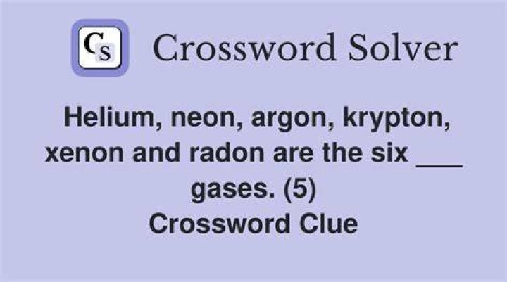 Like xenon or neon Crossword Clue