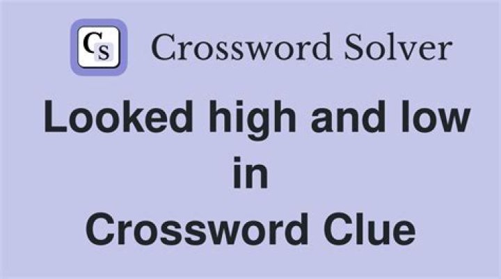 Looked high and low Crossword Clue