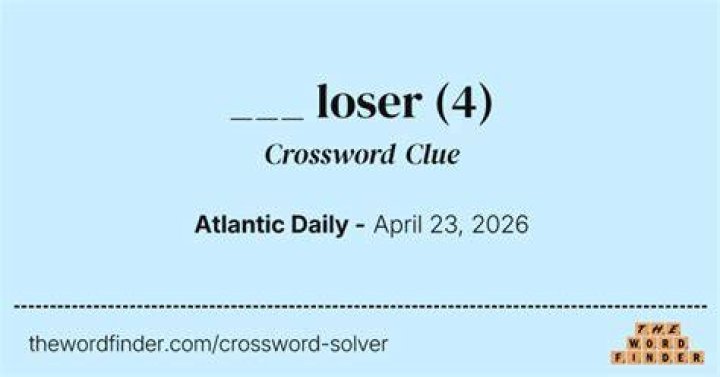 Loser Crossword Clue