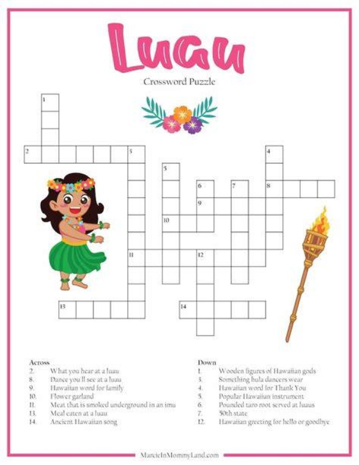 Luau finger food Crossword Clue